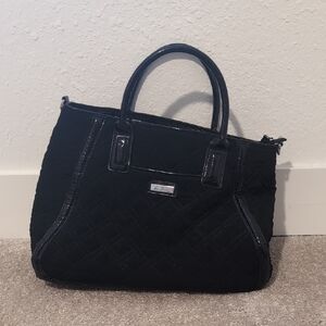 Vera Bradley Black Quilted Satchel